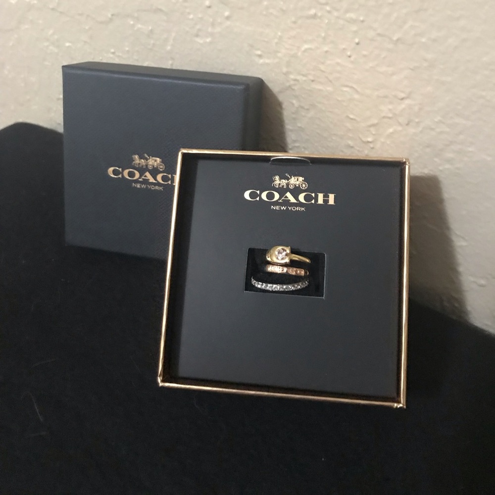 Three Ring set! Coach Brand New Condition Size 7